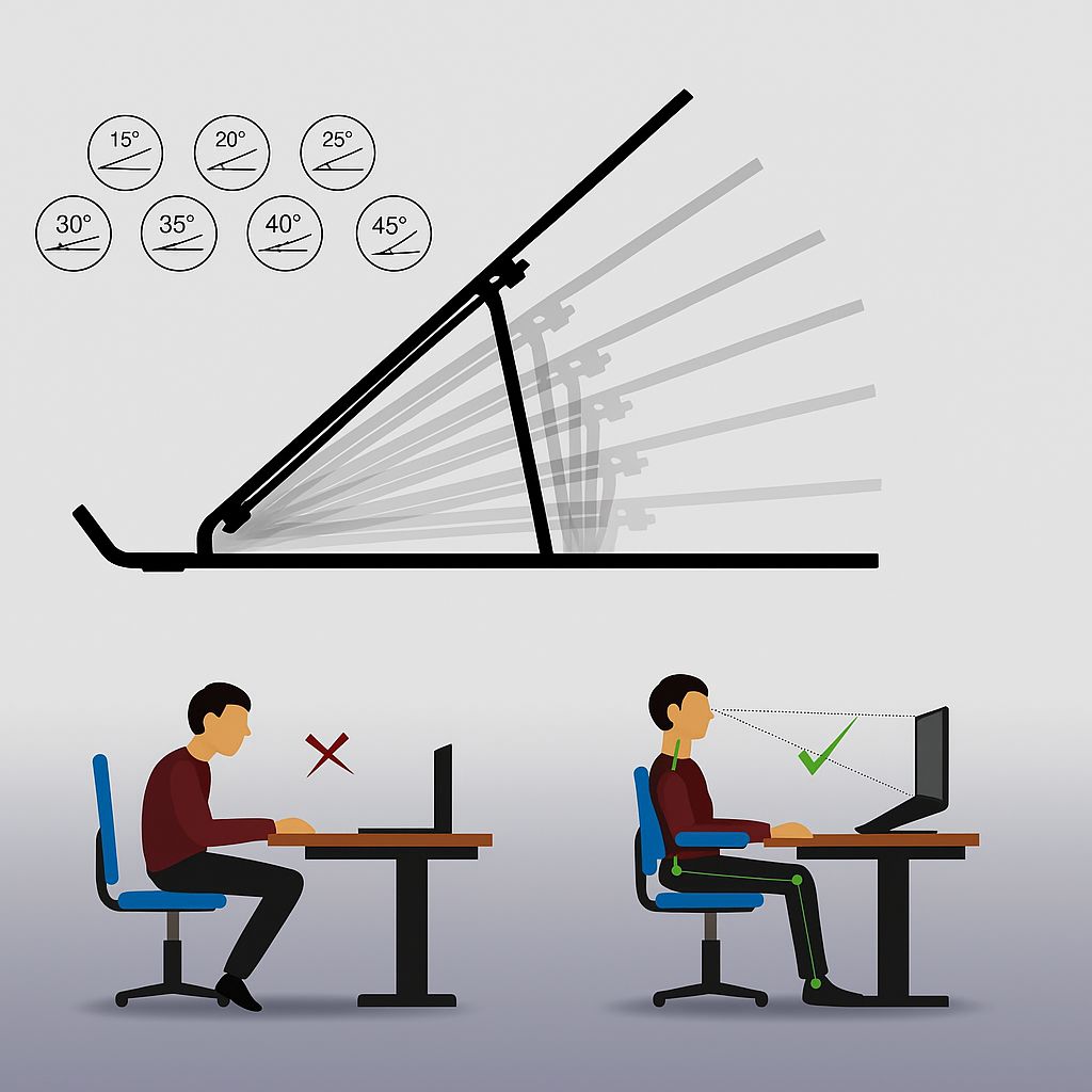 Support Ordinateur Portable Ajustable avec ventilation